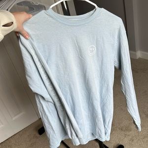 Glossier Long Sleeve Blue Shirt